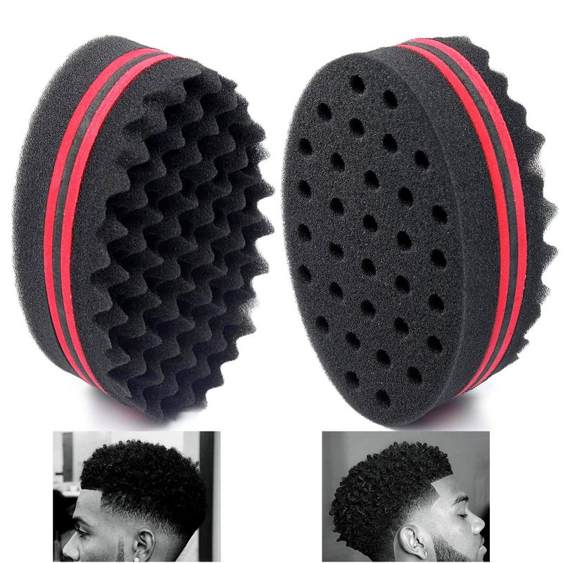 AIR&TREE Magic Barber Sponge Twist Brush Hair For Wave,Dreadlock,Coils,Afro Curl As Hairs Care Tool 2.8 IN Hole Diameter Suitable For Curly Hair (1 PCS) - Image 1